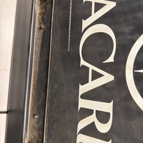 Bacardi sign used illuminated with logo 45x30cm