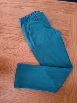 Πράσινο βαμβακερό παντελόνι Benetton μεταχειρισμένο, μέγεθος 36-38