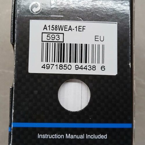 Casio Vintage A-158WEA-1EF watch like new with black frame