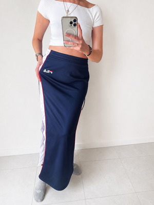 Fila maxi skirt like new with side buttons navy blue