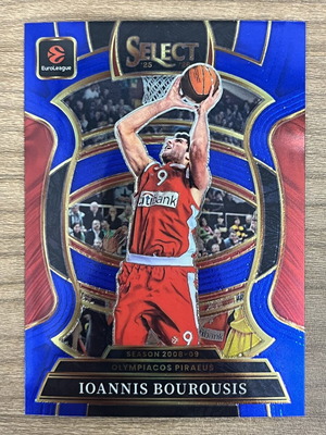 2025-26 Panini Select Euroleague Basketball Ioannis Bourousis blue card like new