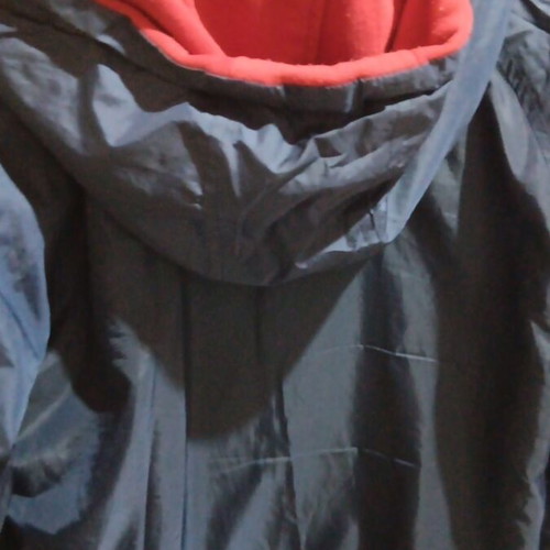 Children's reversible hooded jacket like new, blue and red