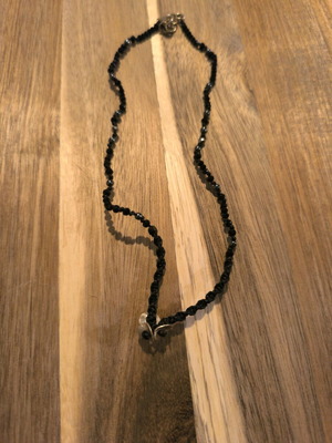 Necklace with beads like new, black