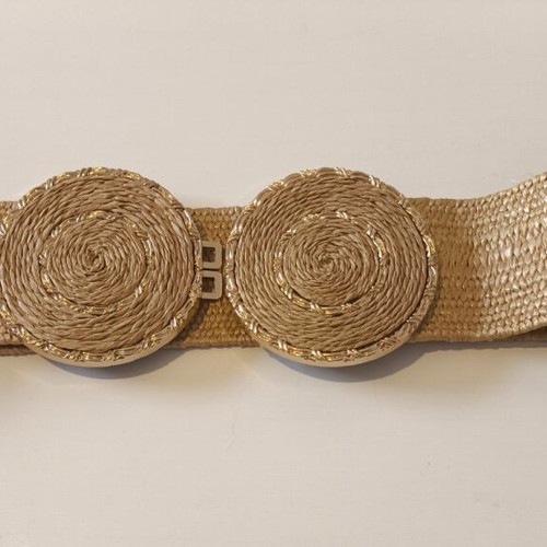 Elastic women's belt new, beige, 70 cm