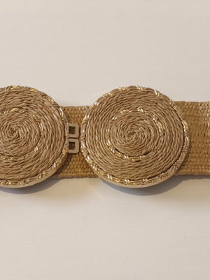 Elastic women's belt new, beige, 70 cm