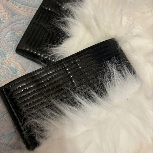 Galliano special edition boots new with eco fur and leather