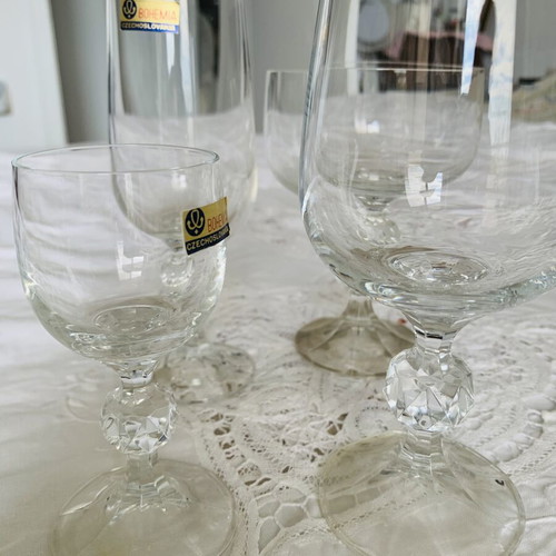 Bohemia Crystal Claudia Series Glasses new, authentic vintage
