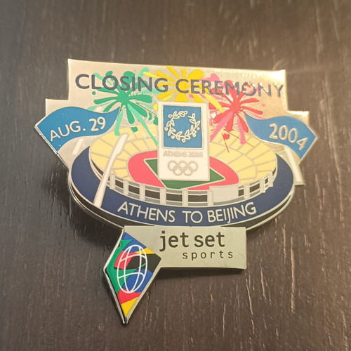 Pin Closing Ceremony Athens 2004 Jet Set Sports new