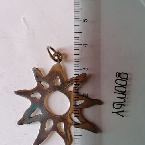 Silver 925 pendant pierced sun new