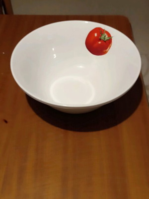 Ceramic large salad bowl used, ideal for puree