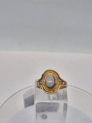 Moonstone Crystal Brass Ring new