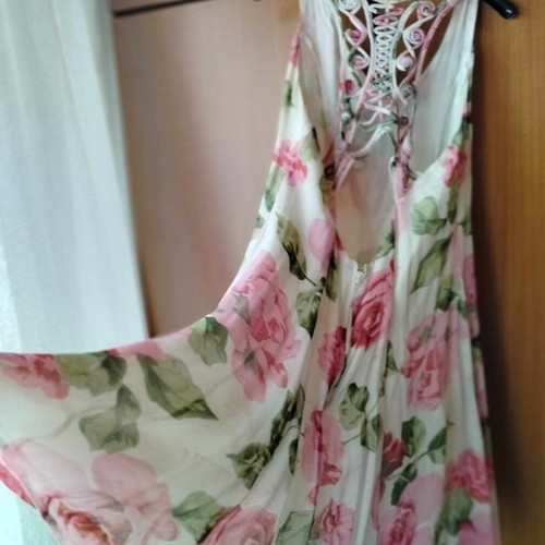 René Derhy dress like new, multicolor, muslin fabric, size L-XL