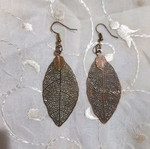 Bronze leaf earrings