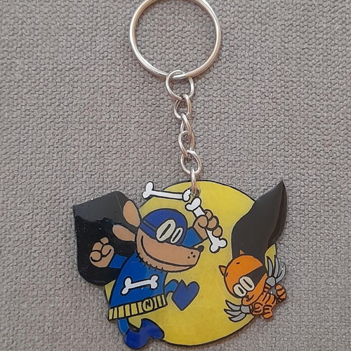 Dog Man and Cat Kid Handmade Keychain New