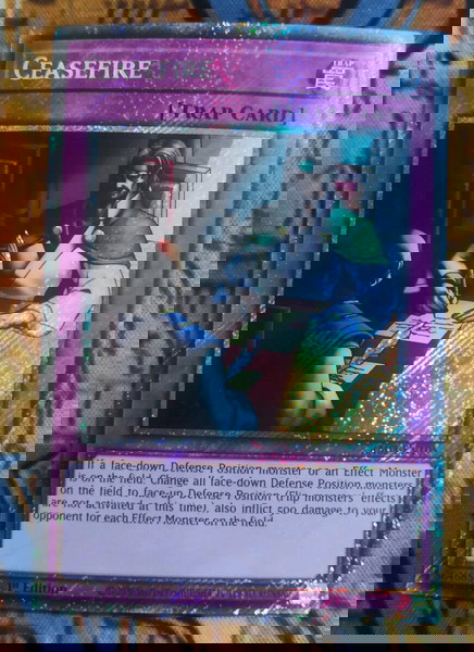 2) Ceasefire (Platinum Secret Rare, Yugioh)