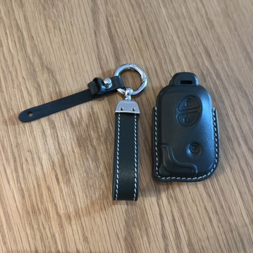 Lexus key cover case in dark green real leather, brand new