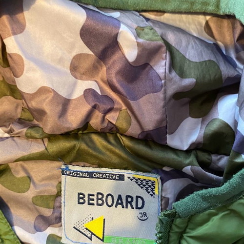 Sleeveless Boys' Jacket used, khaki, size 128 cm
