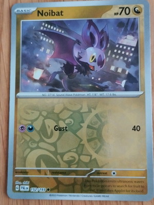 Noibat Reverse Holo Pokemon Paldea Evolved καινούργιο
