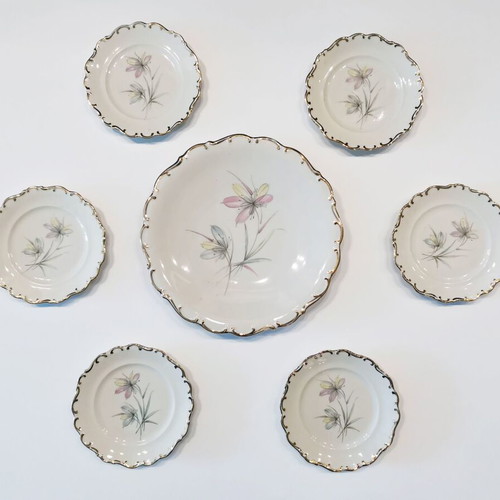 Vintage pasta set used, porcelain, 7 pieces Hutschenreuther Hohenberg Germany