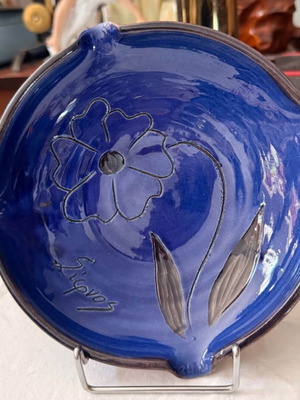 Ceramic ashtray handmade, used, 17cm