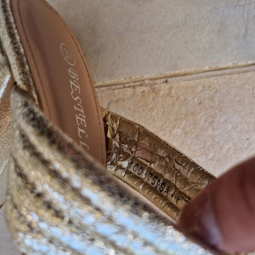 Bestelle gold high heel sandals size 37 like new