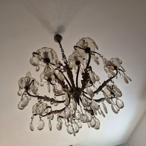Vintage crystal chandeliers like new, set of 3 pieces
