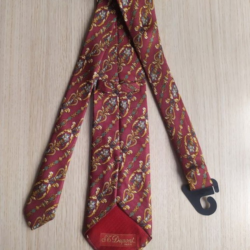 S.T. Dupont silk men's tie like new red