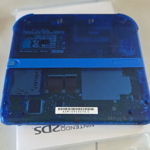 Nintendo 2DS Transparent Clear Blue Rare Console Edition used