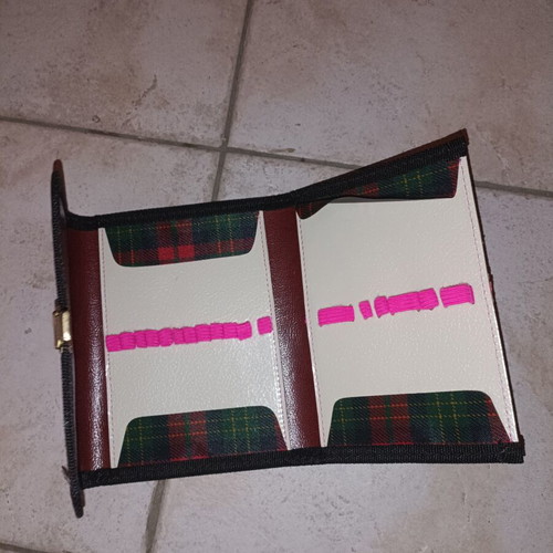 Vintage Paxos Pencil Case Tartan Pattern like new