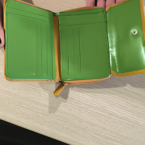 Coveri World women's leather wallet like new, yellow