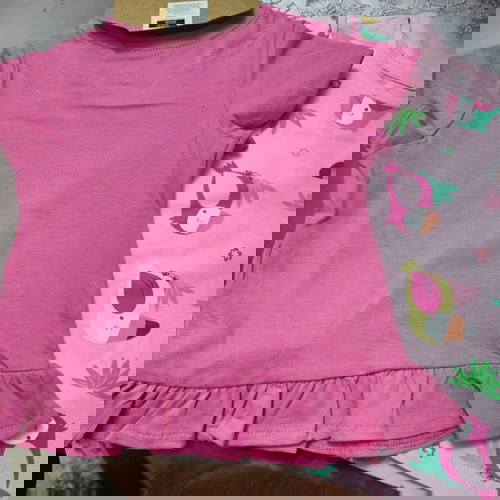 Cool Club 2 καινούργιες κοντομάνικες ροζ μπλούζες 12-18 μηνών