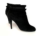  SERGIO ROSSI Suede Ankle Boots - Mαύρα Σουέντ Μποτάκια - Size 39