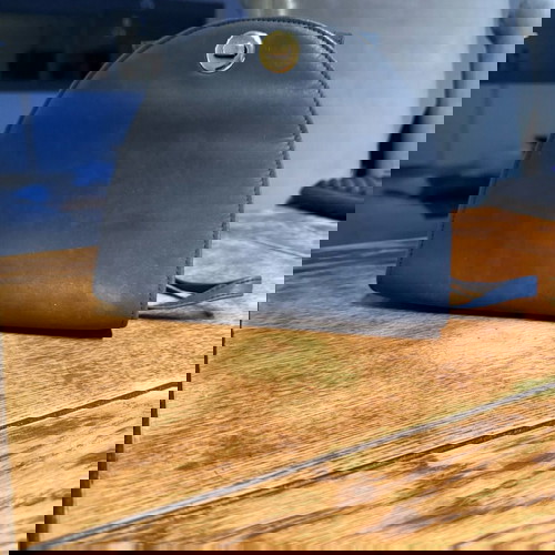 Πετριδης shoulder bag δερμάτινη μπλε σαν καινούργιο