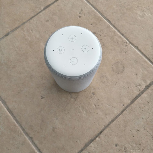 Amazon Echo Studio speaker used, white, Alexa support