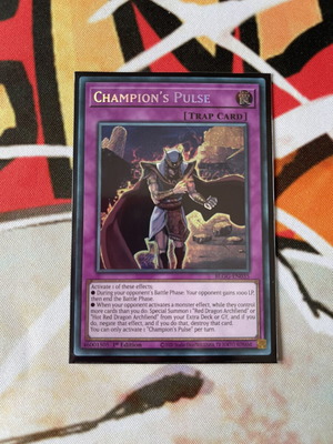 Yugioh Champion’s Pulse Secret Rare card near mint