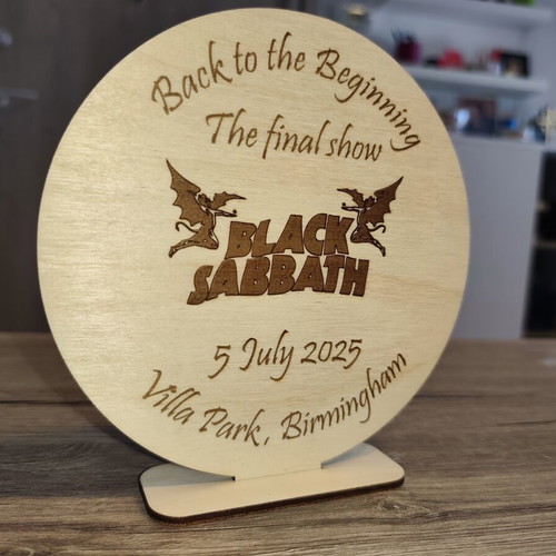 Black Sabbath wooden decorative collectible new