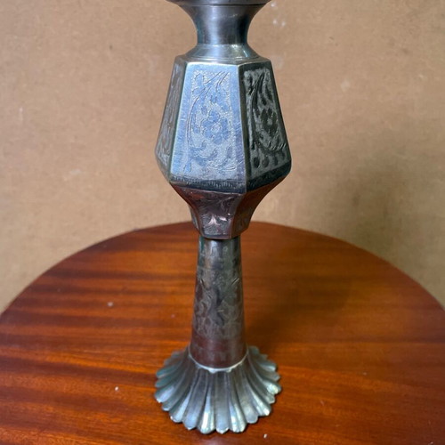 Engraved silver-plated vase like new for flowers
