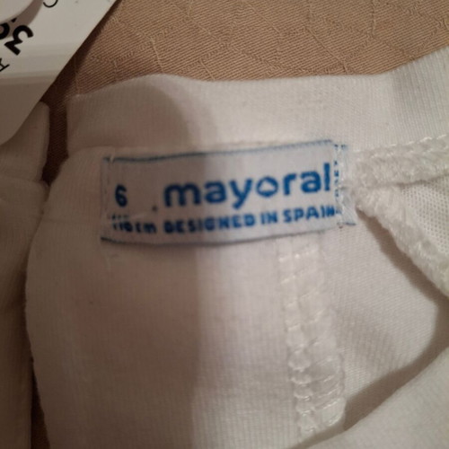 Mayoral dress for 6-year-old girl new, white and yellow
