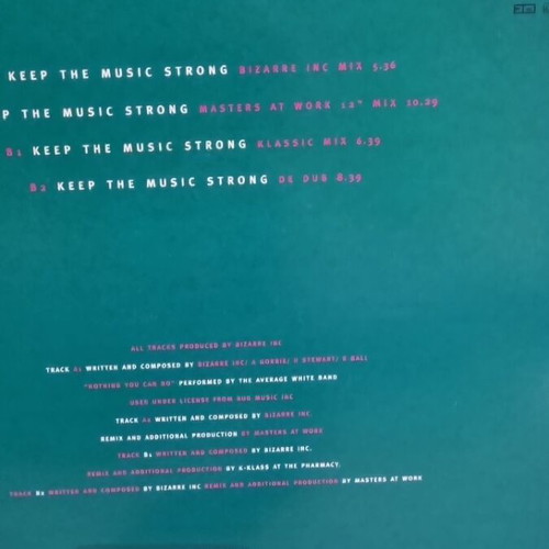 BIZARRE Keep the Music Strong vinyl like new