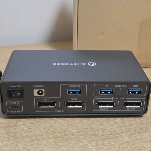 KVM docking station CMSTEDCD SW523P new with USB 3.2 and card slots