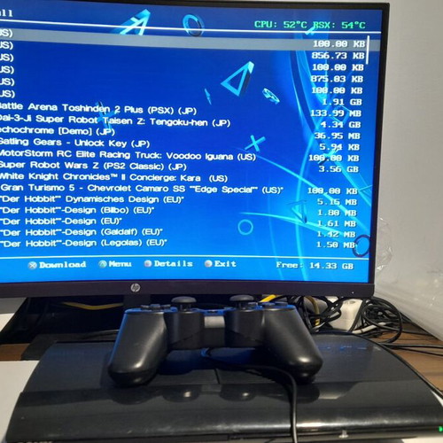 PlayStation 3 PS3 500GB Super Slim with Custom Software and Many Games