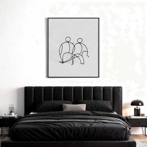 Decorative Wire Art Couple 40x20 Metal New