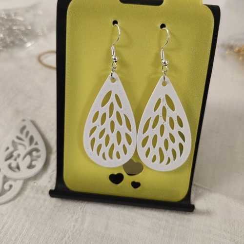 Drop with Drops 3Dprinting Earrings made to order