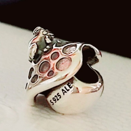 Pandora s925ALE charm 'Mushroom and Frog' silver