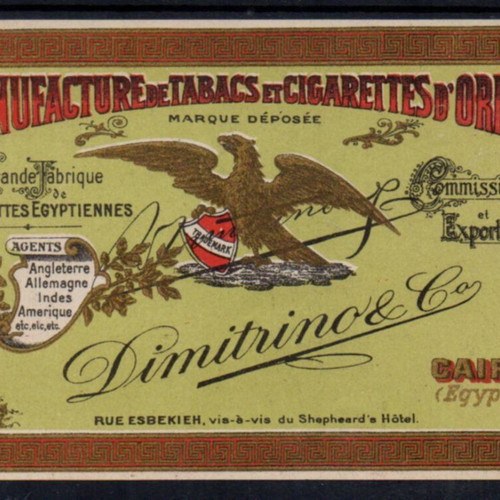 Posters used Dimitrino Greek tobacco company pack of 4, 1910