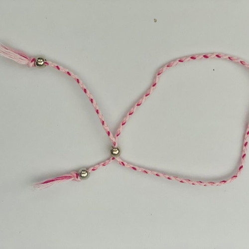 Knitted summer bracelet new, multicolor
