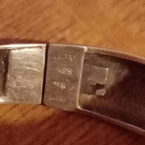 Silver 925 bracelet with 14k gold and diamonds used