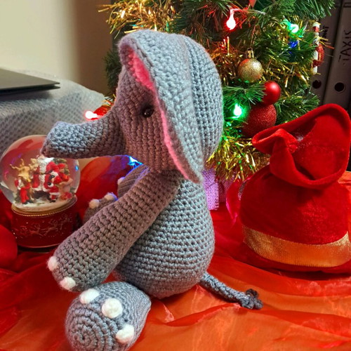 Handmade elephant 36 cm from hypoallergenic yarn made to order
