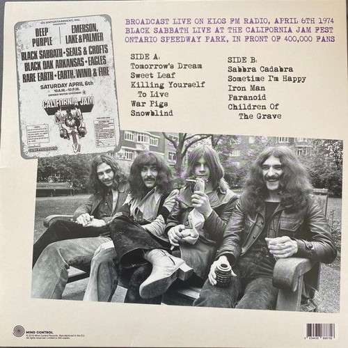 Black Sabbath Live From The Ontario Speedway Park Purple LP new, Rock
