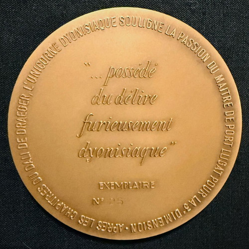 Dali De Draeger Edition de luxe 1968 medal like new